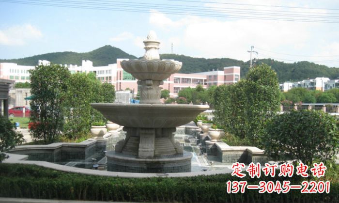 广东小区景观大理石喷泉石雕 (2)