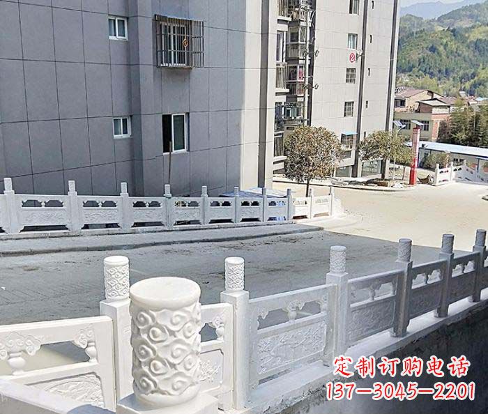 广东小区景观汉白玉石雕栏板