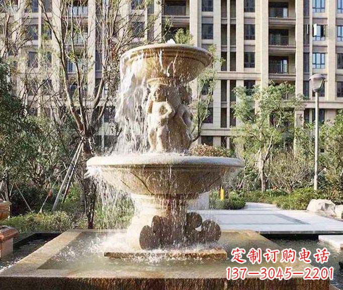 广东小区景观欧式喷泉石雕 (3)