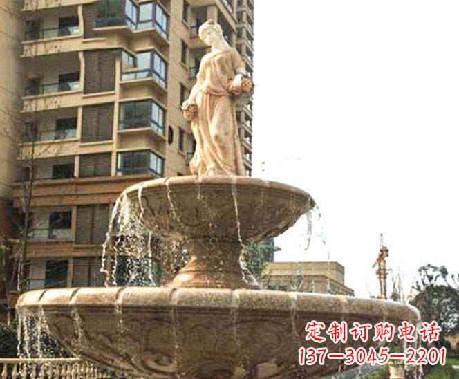 广东小区景观西方女人喷泉石雕