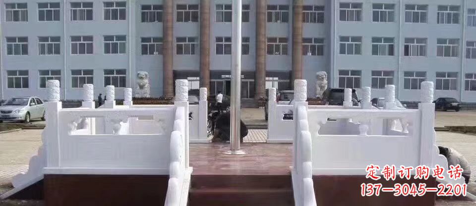 广东校园汉白玉升旗台石雕