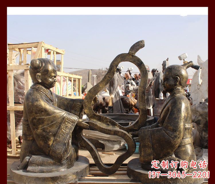广东校园孔融让梨铜雕
