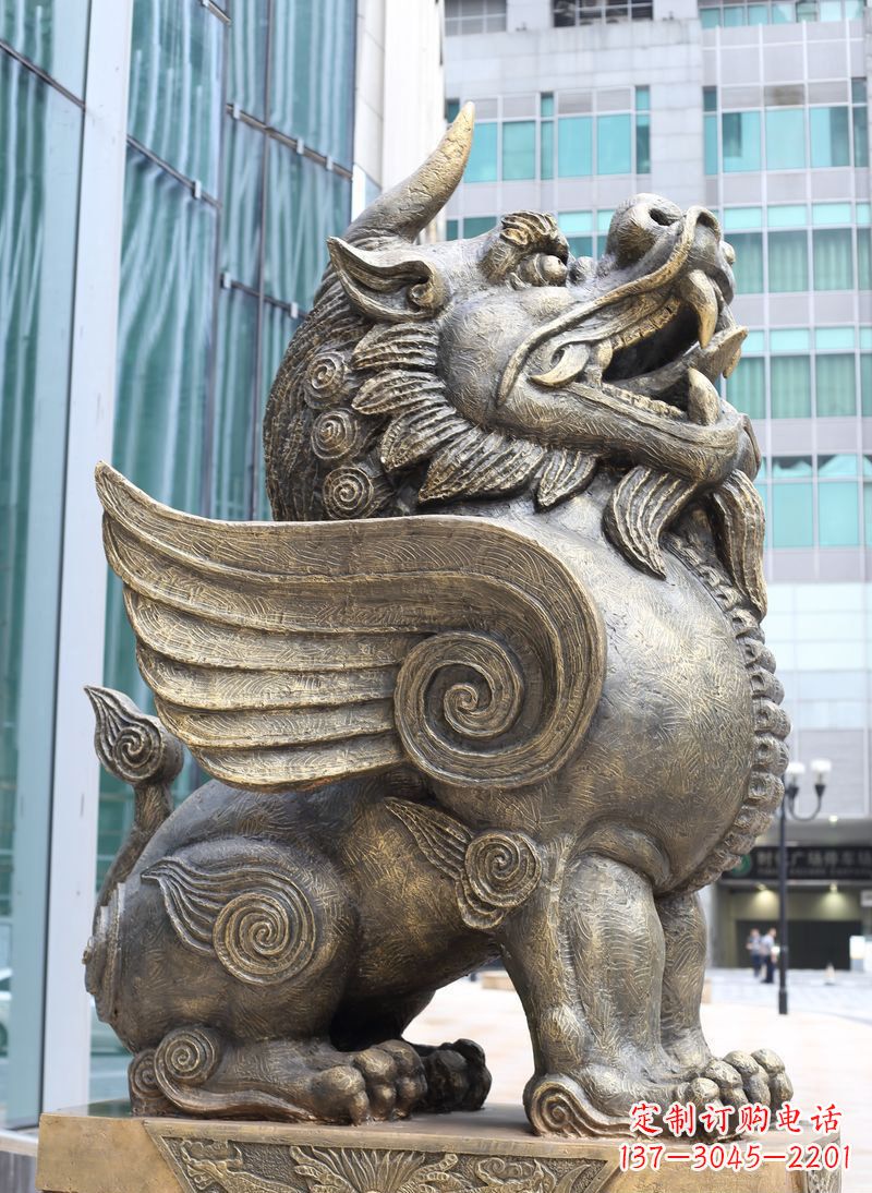 广东獬豸古代神兽铜雕