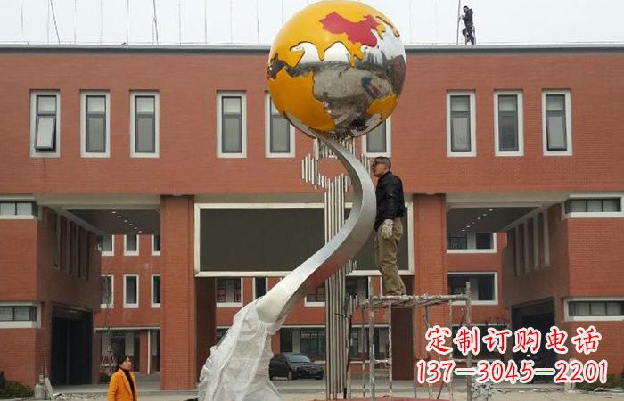 广东学校不锈钢地球雕塑