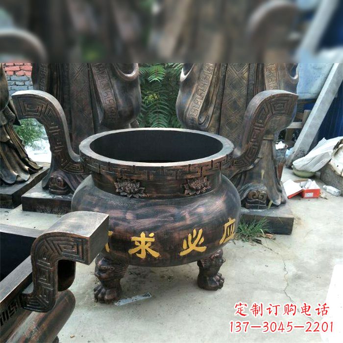 广东有求必应祈福铜雕香炉