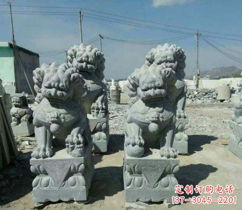 广东园林仿古狮子景观石雕