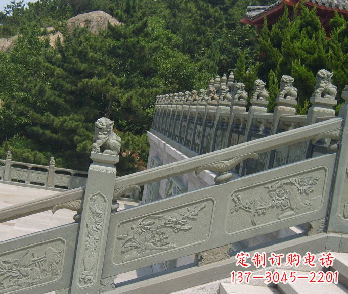 广东园林仿古石栏板景观石雕 (4)