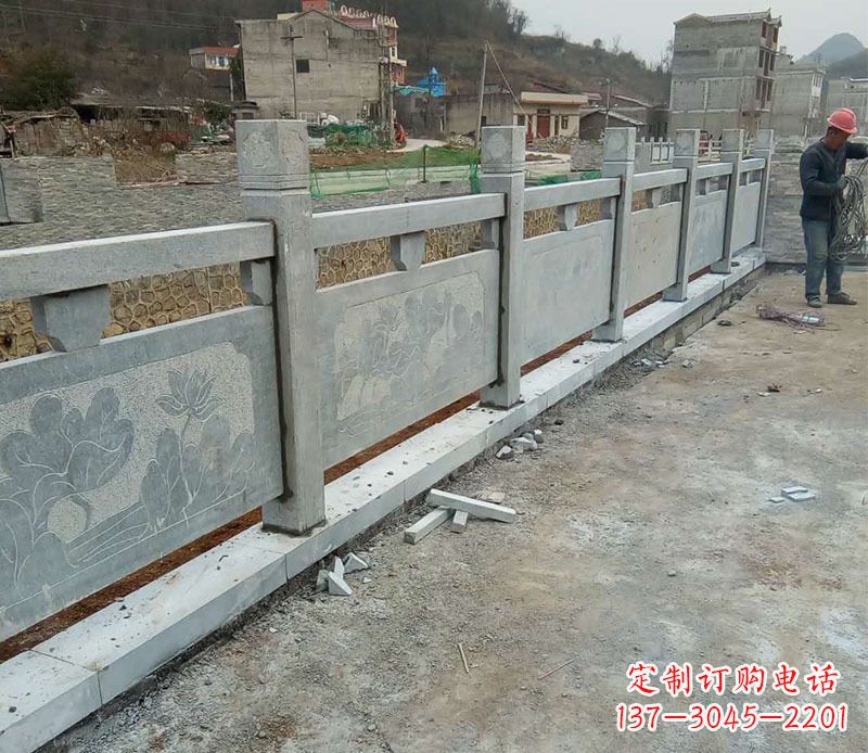广东园林仿古石栏板景观石雕 (5)