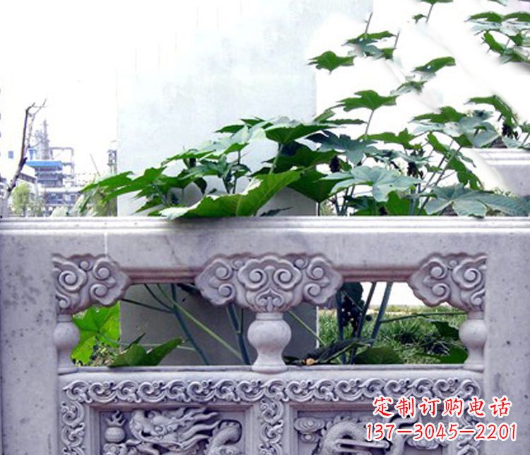 广东园林仿古石栏板景观石雕 (6)