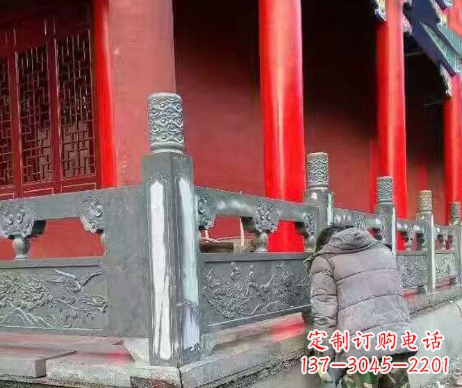 广东园林仿古石栏板景观石雕 (9)
