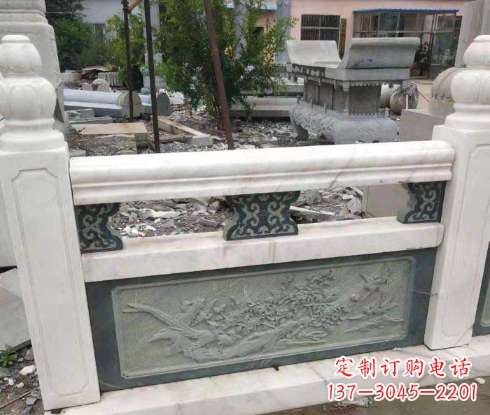 广东园林景观大理石桥栏板石雕 (2)