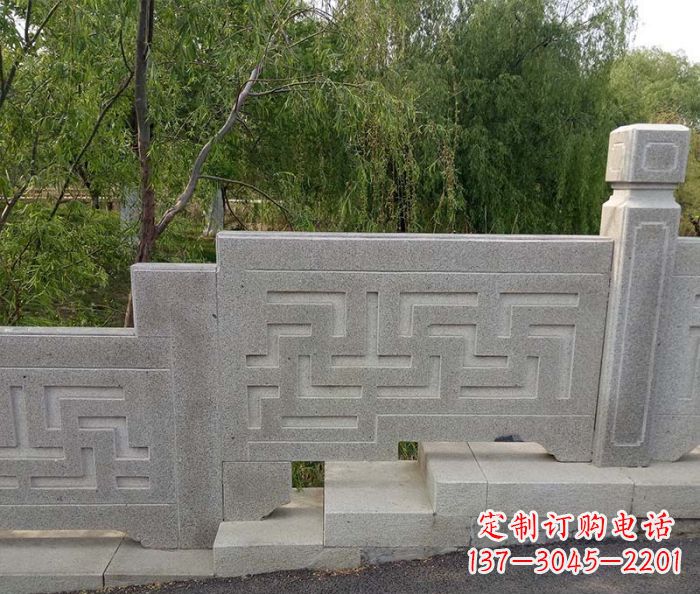 广东园林景观大理石桥栏板石雕 (7)