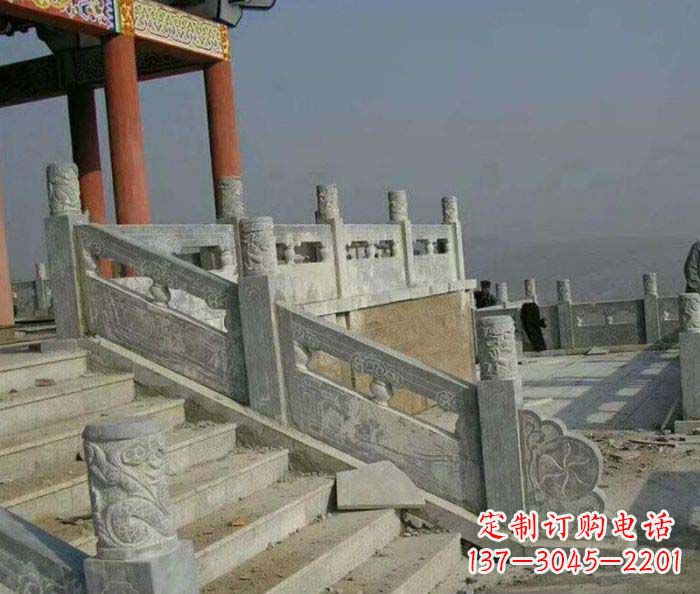 广东园林景观仿古石雕栏板