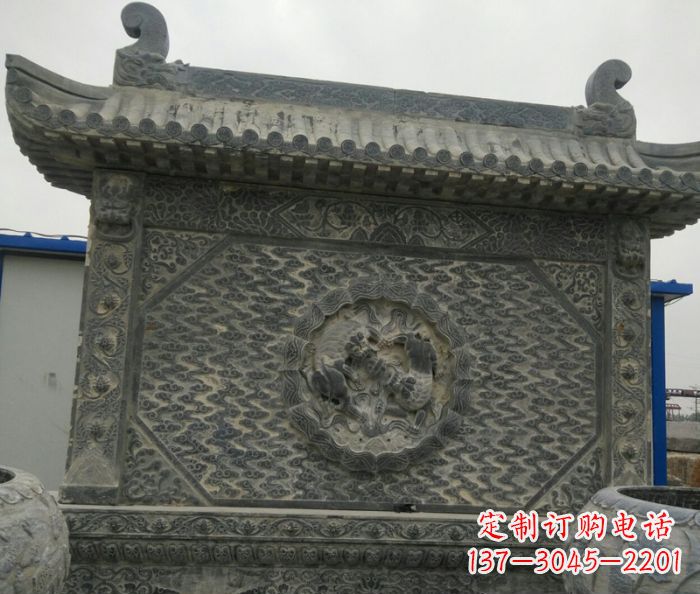 广东园林景观仿古石雕影壁