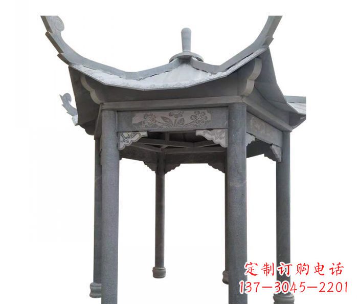 广东园林景观仿古石雕凉亭 (3)