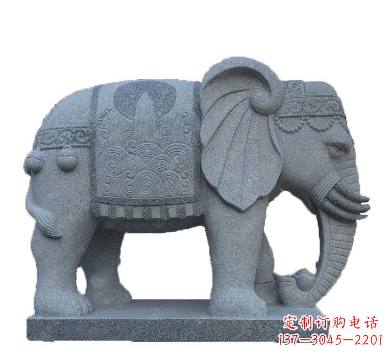 广东招财元宝大象石雕