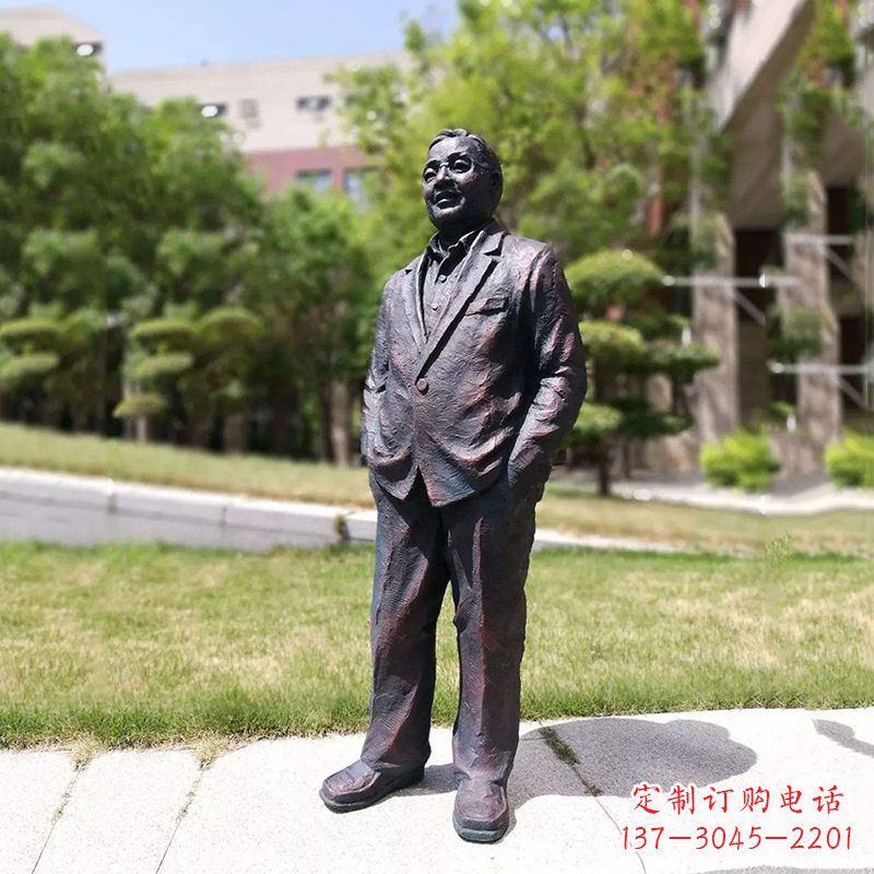 广东中国当代著名数学家铸铜华罗庚雕塑