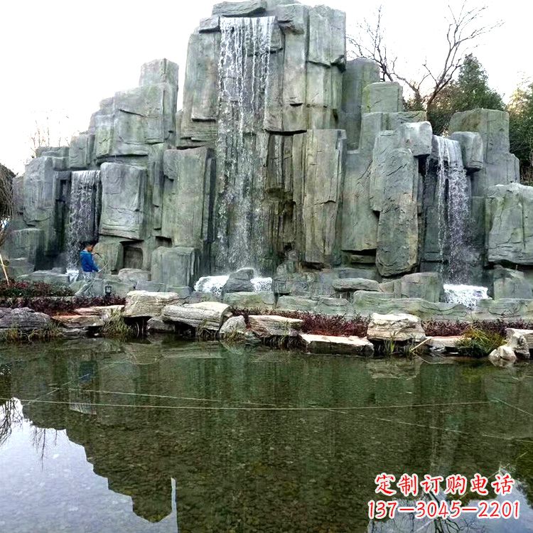 广东中式园林流水假山雕塑