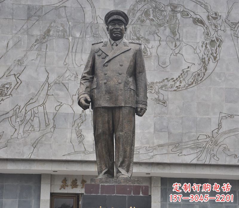 广东朱德人物铜雕
