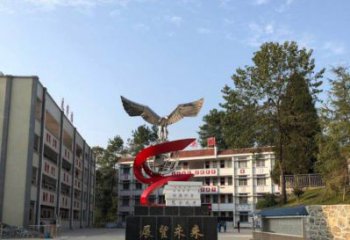 广东学校“展望未来”老鹰地球仪不锈钢景观雕塑