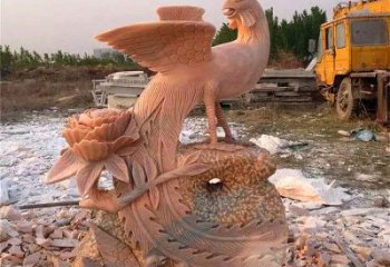 广东中国古代传说中的瑞鸟凤凰牡丹石雕