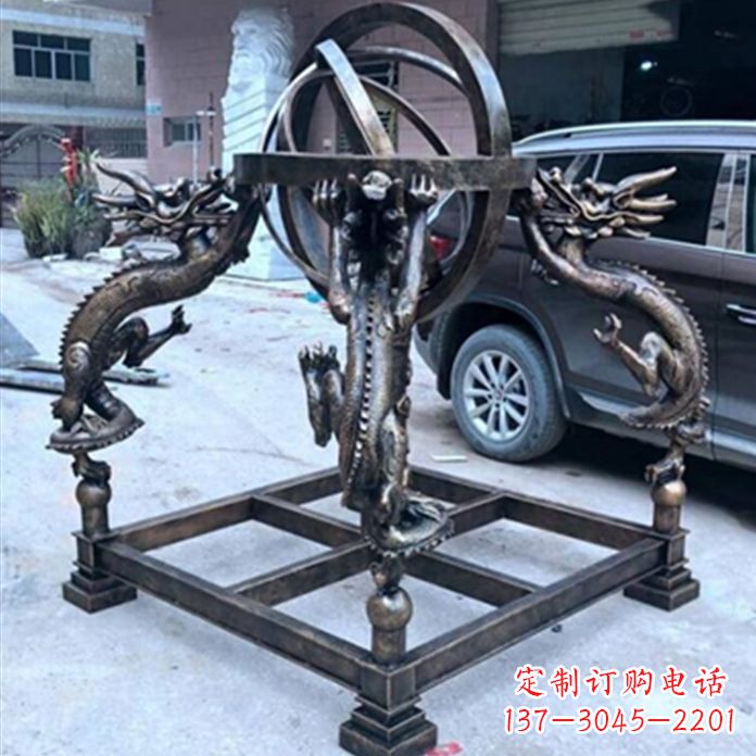 广东铸铜浑天仪景观雕塑摆件