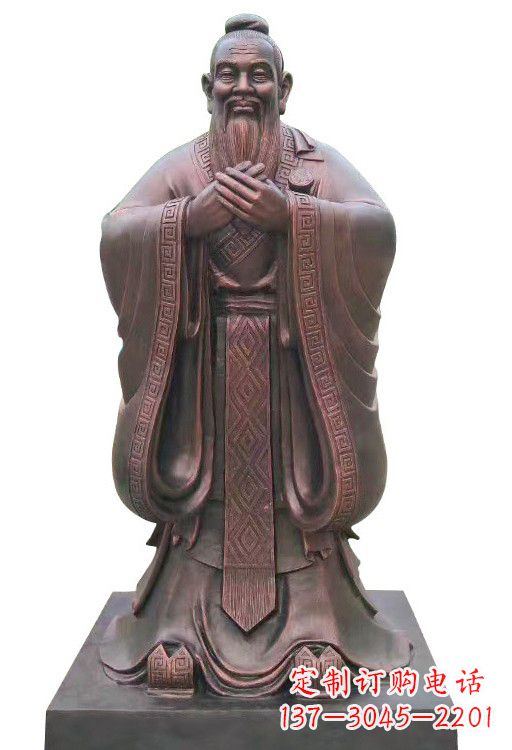 广东紫铜孔子像