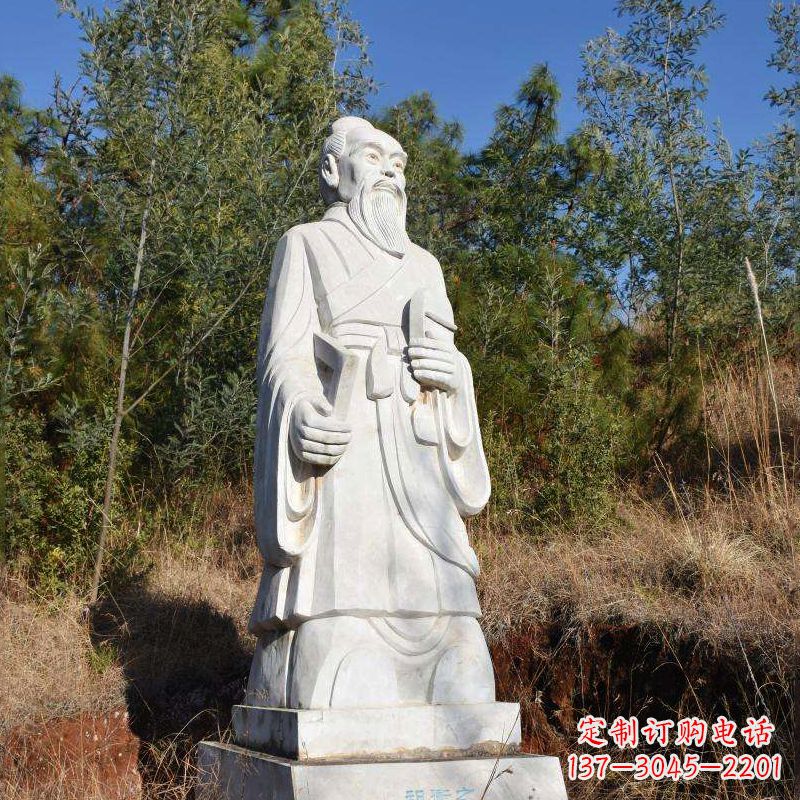 广东祖冲之汉白玉石雕像-公园景区中国古代名人雕塑