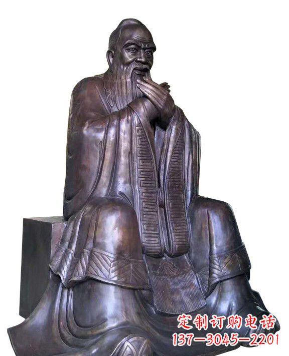 广东作揖孔子青铜像