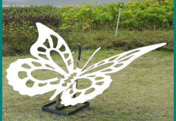 广东蝴蝶雕塑-公园景区创意不锈钢剪影蝴蝶雕塑